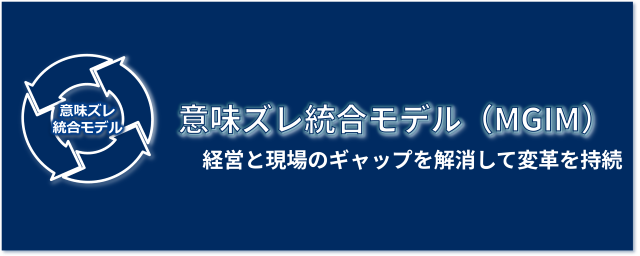 意味ズレ統合モデル（MGIM）により、組織とメンバー個人の意味づけを統合し、組織の累積的進化を推進