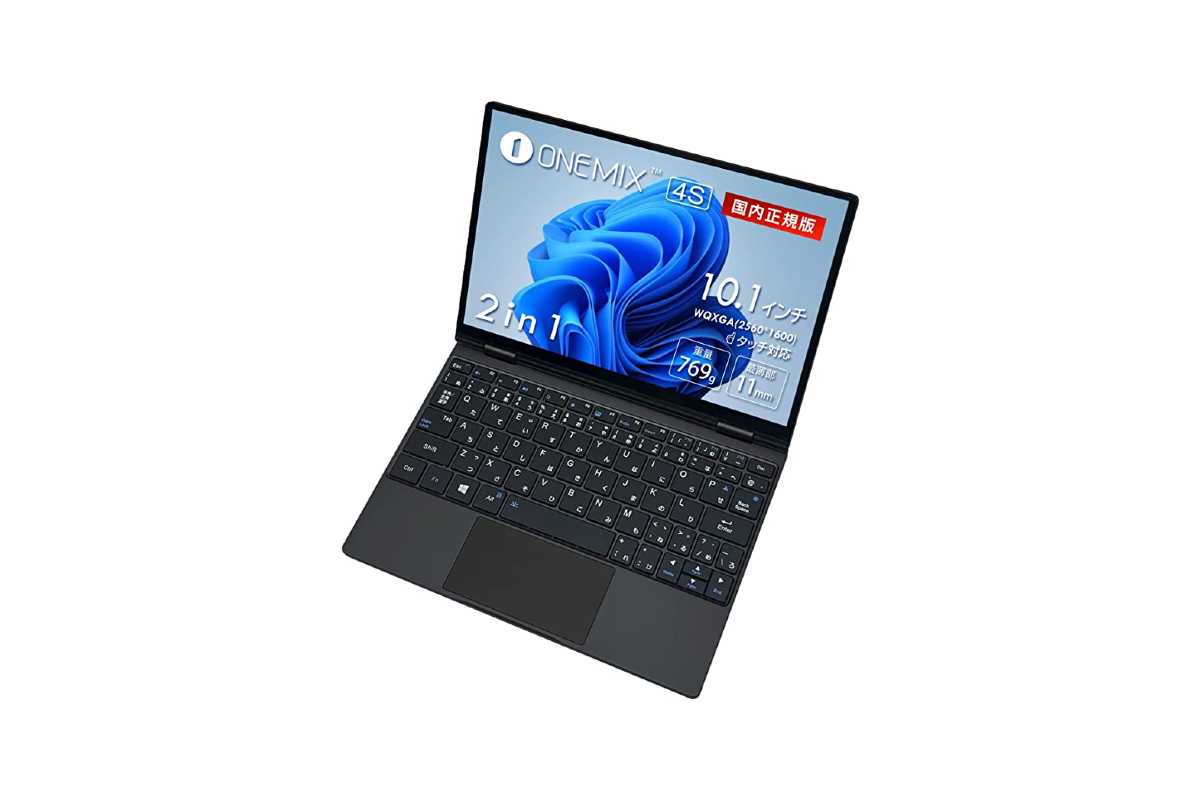 「OneMix 4S」ONE-NETBOOK製Win11搭載10.1型回転式2in1