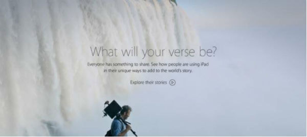 iPadの新たな広告「What will your verse be?」が掲載、まさにAppleのブランドイメージを強化する広告